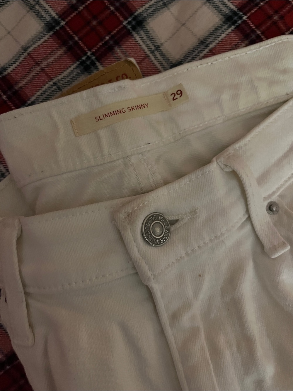 Slimming Skinny White Women's Ankle Jeans - Size 29